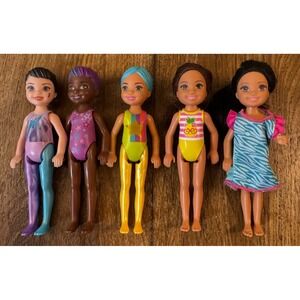Mattel Barbie Club Chelsea Dolls Lot Friends Mattel Dolls Color Reveal Swimsuit